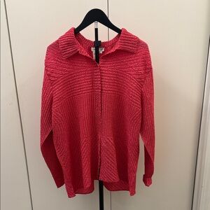 Coldwater Creek Textured Red Pullover